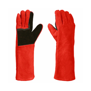 Guantes de soldadura de cuero de desgaste industrial de construcción Guantes de cuero de buena calidad Guantes de cuero de seguridad de Venta caliente - Product Image 5