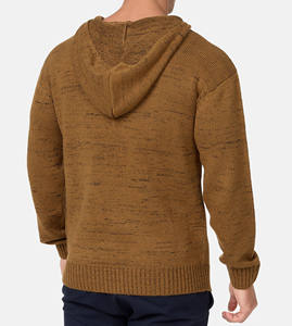 Sweat-shirts pour hommes en polyester 100% surdimensionnés, décontractés, d'hiver, à fermeture éclair intégrale, avec logo brodé personnalisé, teinture unie, délavé à la pierre - Product Image 3