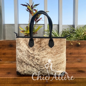 กระเป๋าหนังวัวขนสัตว์ขนาดใหญ่กระเป๋าสะพายไหล่มีสไตล์กระเป๋าถือเก็บขนได้กระเป๋าช้อปปิ้งสำหรับผู้หญิง - Product Image 1