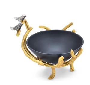 ชามโลหะสำหรับอาหารดีไซน์เรียบง่ายชามเสิร์ฟทรงกลมเครื่องครัวโลหะแบบคลาสสิก - Product Image 2