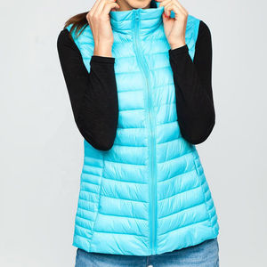 New Arrival <b>Women's</b> Casual Streetwear Sleeveless Puffer Vest Winter <b>Waistcoat</b> Zipper Closure Waterproof Embroidery - Product Image 1