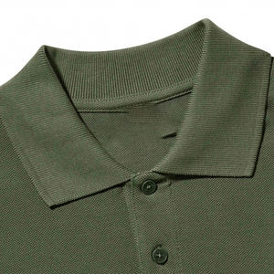 Polo vert olive à manches courtes T-shirt décontracté pour homme Polo classique pour homme léger et respirant - Product Image 2