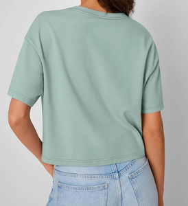 Customize Trendy Womens <b>Crop</b> Tops Oversized Workout Tshirts Short Sleeve Baggy Tees Summer Casual Oversized <b>Crop</b> <b>T</b> <b>Shirts</b> - Product Image 4