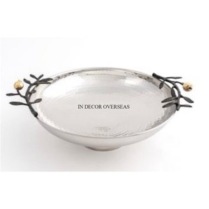 Centro de mesa chapado en oro de alto grado de aluminio fundido de diseñador de Granada, cuenco decorativo y para servir de proveedor indio - Product Image 2