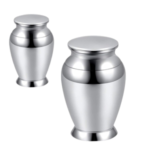 Precio al por mayor Aluminio Metal Cenizas Urnas Cremación OEM Personalizado Funeral Memorial Urna Suministros DE LA India - Product Image 3