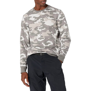 Pull personnalisé vierge poids lourd promotionnel en gros 95% coton 320G pull polaire ras du cou hommes sweat-shirt - Product Image 1