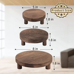 เขียงไม้ธรรมชาติสำหรับเสิร์ฟขนมหวาน ผลไม้ และของหวาน - Product Image 2
