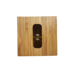 Caja de pañuelos de bambú sostenible, sin plástico, organizador para el hogar, para espacios de vida - Product Image 2