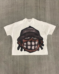 เสื้อยืดแขนสั้นผ้าฝ้าย100% ของผู้ชายเสื้อล้างกรดวินเทจโอเวอร์ไซซ์แบบกำหนดเองพร้อมผ้าไหมพิมพ์อินทรีย์ - Product Image 3