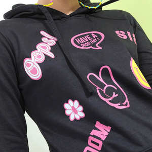 Venta al por mayor de secado rápido cómodo sudaderas con capucha de las mujeres de manga larga gota hombro sudaderas con capucha de las mujeres de alta calidad sudaderas con capucha de las mujeres - Product Image 5