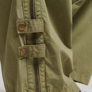 Streetwear élégant pantalon Cargo taille haute pantalon décontracté ample personnalisé pantalon Cargo jambe droite pour les femmes - Product Image 3