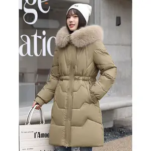 Alta qualidade inverno quente bolha casaco roupas fabricante personalizado longo capa puffer jaqueta para as mulheres