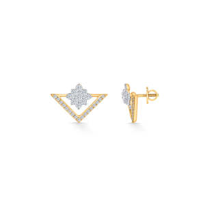 Tri Dazzle Gold Hoop Earrings for Women Stainless Steel & <b>Titanium</b> with Zircon and Pearl Party Jewelry - Product Image 5