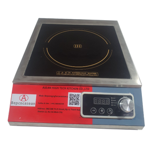 Cocina de inducción de acero inoxidable individual ajustable, diseño eléctrico de Parte superior plana, Control de temperatura para uso doméstico comercial en hoteles - Product Image 1
