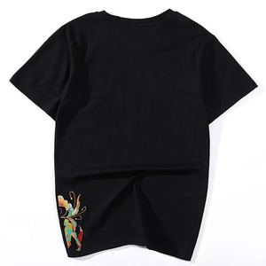 T-shirts brodés 100 % coton TRIBON SPORTS pour hommes, grandes tailles, coupe ample, anti-boulochage, pour usage extérieur, motif lettres, en tissu peigné – Vente en gros - Product Image 2