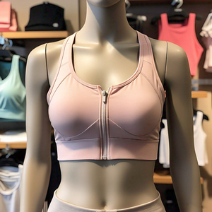 Gym Fitness Wear Soutien-gorge zippé Vêtements de sport pour femmes Jogging Wear Zipper Bra Ladies Workout Polyester Bra Tops Women - Product Image 4