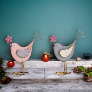 ชุดแม่ไก่โลหะลาย2ลายดีไซน์สุดหรูสำหรับกลางแจ้งบ้านไร่ระเบียงหรือการตกแต่งลานสั่งซื้อขั้นต่ำ100ชิ้น - Product Image 2
