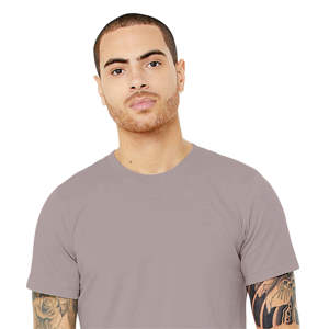 T-shirt CVC unisexe Gravel rose: coton peigné Airlume 52%, mélange de poly 48% - Product Image 4