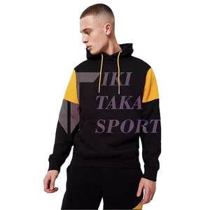 Sweat à capuche pour homme de haute qualité en polyester/coton lourd, style streetwear, col à capuche, motif uni, pull d'automne, écologique - Product Image 1
