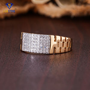 0,30 TDW Anillo de oro amarillo con diamantes de corte redondo por Lab-Stone/Anillo de diamantes de lujo/Color DE LA EF-VS - Product Image 2