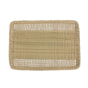 Manteles individuales rectangulares tejidos a mano de algas, productos ecológicos, manteles individuales hechos en Vietnam, decoración de mesa, venta al por mayor - Product Image 1