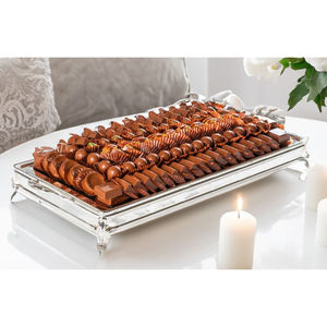 Plateau à chocolat plaqué argent Elegance Plateau à chocolat en métal de haute qualité Parfait pour servir des chocolats et des desserts - Product Image 6
