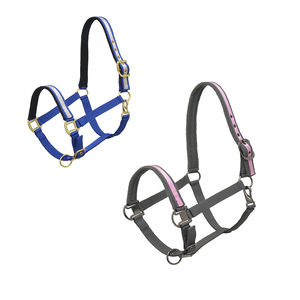 ¡Venta directa de fábrica! Personalizable New Horse Nylon Halter cuero y material PP con opciones de color de logotipo - Product Image 3