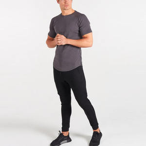 เสื้อยืดผ้าฝ้ายพิมพ์ลายน้ำหนักมากสำหรับผู้ชายเสื้อยืดโอเวอร์ไซส์เปิดไหล่ตกไซส์ - Product Image 4