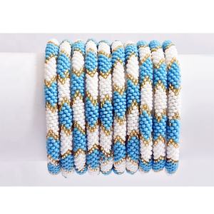 Solid Color Bohemian Style Nepal Roll <b>Bracelet</b> Handmade Beaded <b>Ball</b> Pattern Inspired by Buddhism for Children's Anniversaries - Product Image 4