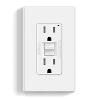 Prise murale GFCI ELEGRP pour auto-test résidentiel, 15 A 125 V, prises GFI décoratives, interrupteur différentiel