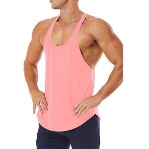 Gilet de fitness d'été pour hommes Débardeur col en O Muscle Bodybuilding Shirts High Street Style Cotton Breathable Knitted Weaving - Product Image 4