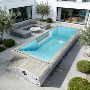 Piscine hors sol en FRP pour enfants et adultes - 10 mm d'épaisseur, résistante aux UV, écologique, durable, forme rectangulaire, installation facile - Product Image 2