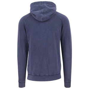 Sweat à capuche pour homme en coton 100% respirant, avec broderie de patchs vieillis personnalisés, appliqués et surpiqués, style vintage, pour l'hiver - Product Image 3