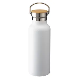 Thermos Personalizzato Promozionale in Acciaio e Bambù 22421S Gadget - Product Image 1
