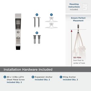 Emerge Champagne Bronce Doble Punta Gancho de pared decorativo Abrigos Sombreros Mochilas Bolsas-Ropa versátil Ganchos Baño Habitación - Product Image 6