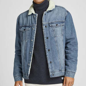 Chaqueta Vaquera de Lona Personalizada al por Mayor para Hombre, Invierno, Estilo Urbano, Logotipo Frontal, Hip Hop, Casual - Product Image 5