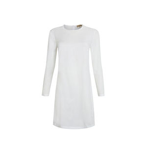 Robe tunique en coton tricoté blanc - Product Image 1
