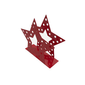 Porte-mouchoirs en métal écologique, finition rouge, forme personnalisée, pour la décoration de table à manger. - Product Image 5