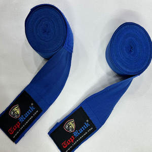 ผ้าพันมืออย่างรวดเร็วสีดำสำหรับพันมือมวยไทย MMA แบบมืออาชีพออกแบบได้ตามที่ต้องการ - Product Image 1