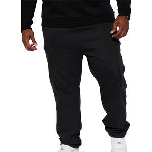 ร้อนขายที่กําหนดเองผู้ชายสีดําผ้าฝ้ายหนา Flared ซ้อนกางเกงคาร์โก้สําหรับขายผู้ชายกลางแจ้งกางเกงจ๊อกกิ้งคาร์โก้ - Product Image 3