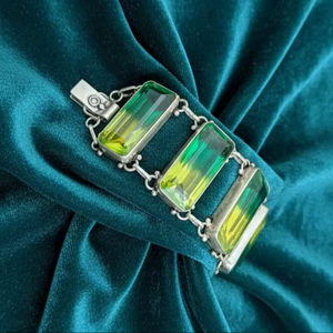 Pulsera de Plata Alemana de Alta Calidad con Cuentas de Piedras Naturales Cuadradas de Colores, Joyería Étnica Hecha a Mano con 20% de Descuento y Regalo de Año Nuevo - Product Image 6