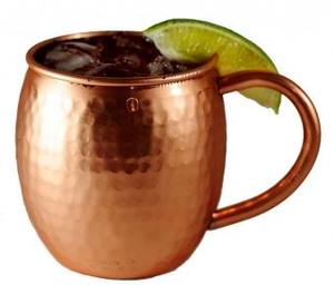 Taza Moscow Mule de Cobre, Taza de Cerveza de Cobre de Grado Alimenticio, Recubierta de Cobre Negro Martillado, Utensilio de Bar, Taza para Cerveza y Cócteles - Product Image 3