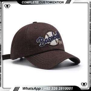 Casquette de golf personnalisée 100% coton avec broderie plate, casquette de baseball à 6 panneaux et chapeau - Product Image 3