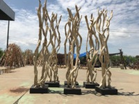 Support décoratif en bois flotté, présentoir en bois artisanal pour la décoration intérieure et les accessoires de bureau