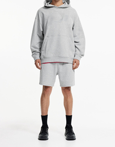 Survêtements d'hiver avec logo personnalisé Ensemble de sweat à capuche en éponge française Vêtements de rue surdimensionnés en coton polaire épais poids lourd vierge pour hommes - Product Image 1