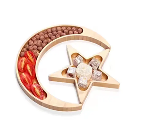 Bandeja de madera de luna y estrella de calidad Superior, bandeja para servir frutas secas, bandeja en forma de sol/luna/Estrella, bandeja para servidor de ensalada de frutas - Product Image 2
