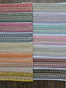 Custom Made in Leaf Designed Machine Embroidered Ribbons & Laces in Various Designs & in White Colour for Wedding Dresses - Product Image 3