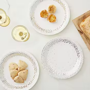 Excellente Qualité Bon Prix Confettis Feuille Polka Pointillé Designs Anniversaire Fournitures Assiette En Papier Fabricant - Product Image 3