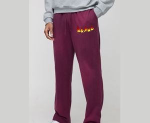 <b>Men's</b> Vintage Acid Wash for Cotton Sweatpants with Flame Brand Logo Elastic Waist Drawstring Casual Autumn Wear - Product Image 4