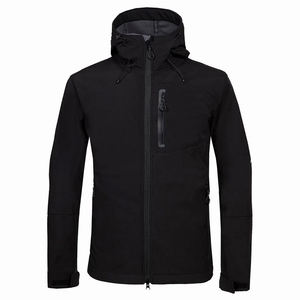 Chaqueta de concha suave de otoño e invierno para hombre, abrigo térmico impermeable a prueba de viento para acampar al aire libre, soporte de tela de lona de calle alta - Product Image 5